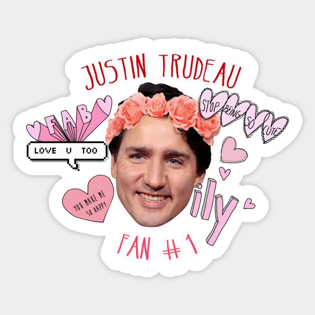 Fan #1 Justin Trudeau Sticker by pinkmoondust